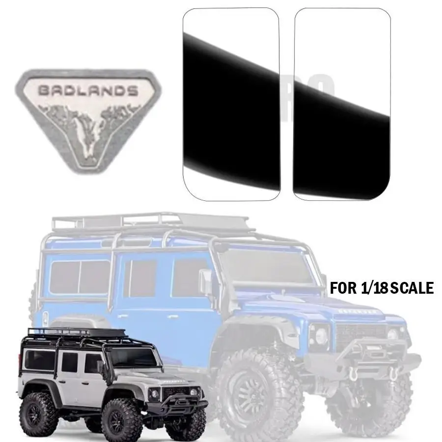 Odznak kovového spätného zrkadla pre 1/18 TRAX/AS TRX-4M Defender TRX4M RC RC CRAWLER MODOVANIE ČASŤ