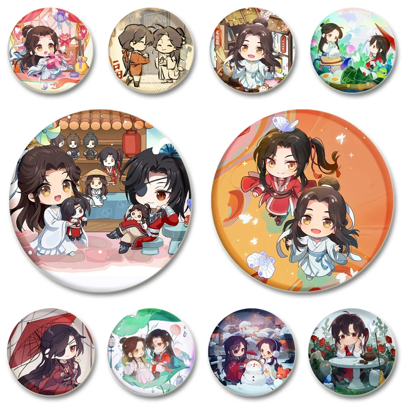 Odznak Oficiálneho požehnania neba Huacheng Xie lian Anime Brošes ručne vyrábaný roztomilý smalt