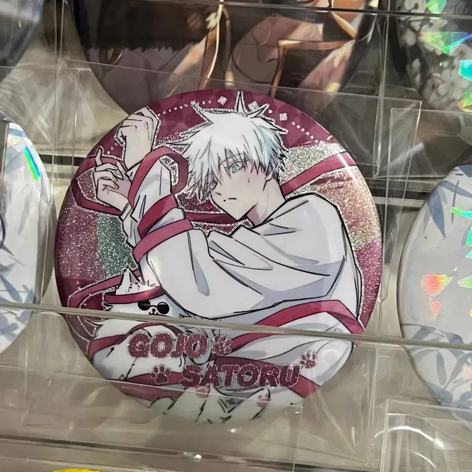 Odznak Satoru gojo Jujutsu Kaisen Anime Periférny roztomilý karikatúra Unikátne oblečenie Broš