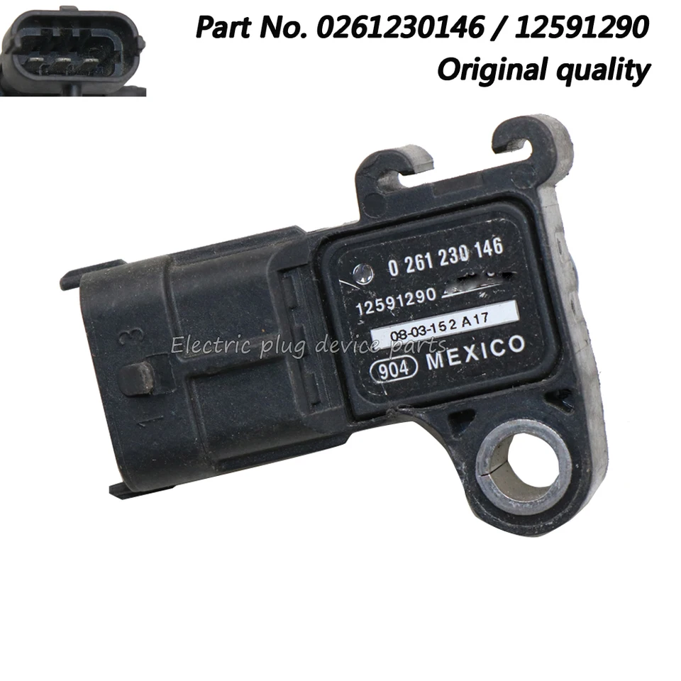 OE# 12591290 Mapa senzora absolútneho tlaku potrubia pre Buick Cadillac Chevrolet GMC 55573248 213-3842 93192107 12644228