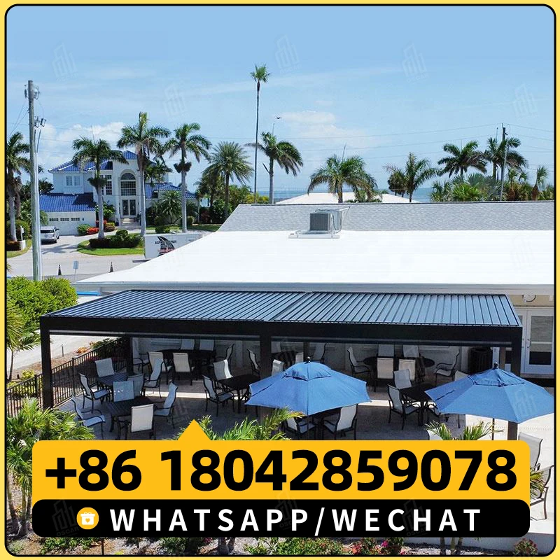 OEM Factory 3x3 3x4 4x4 4x6 6x4m hliníkový altánok Pergola Pergola Motorizovaný záhradný hliník Pergola