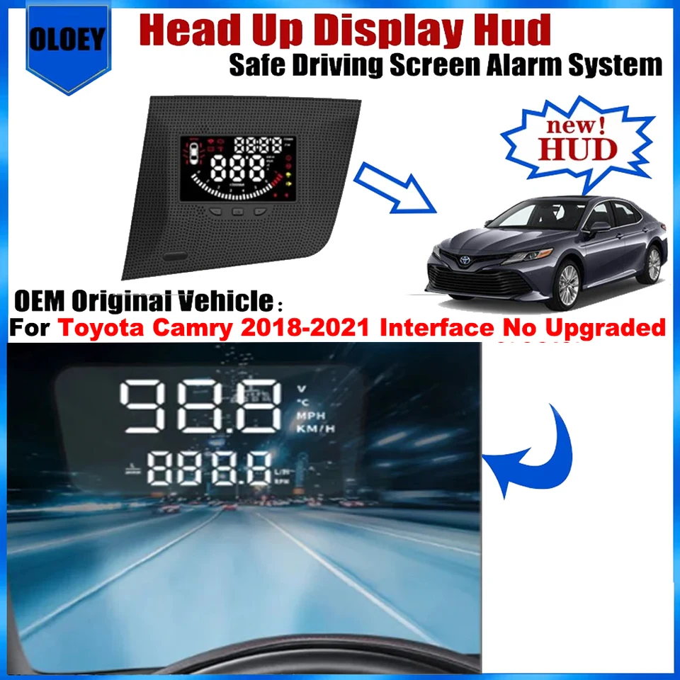 OEM Head Up Displej HUD pre Toyota Camry 2018 ~ 2022 Bezpečná jazda s obrazovkou Alarm Systém automobilu Elektronické príslušenstvo