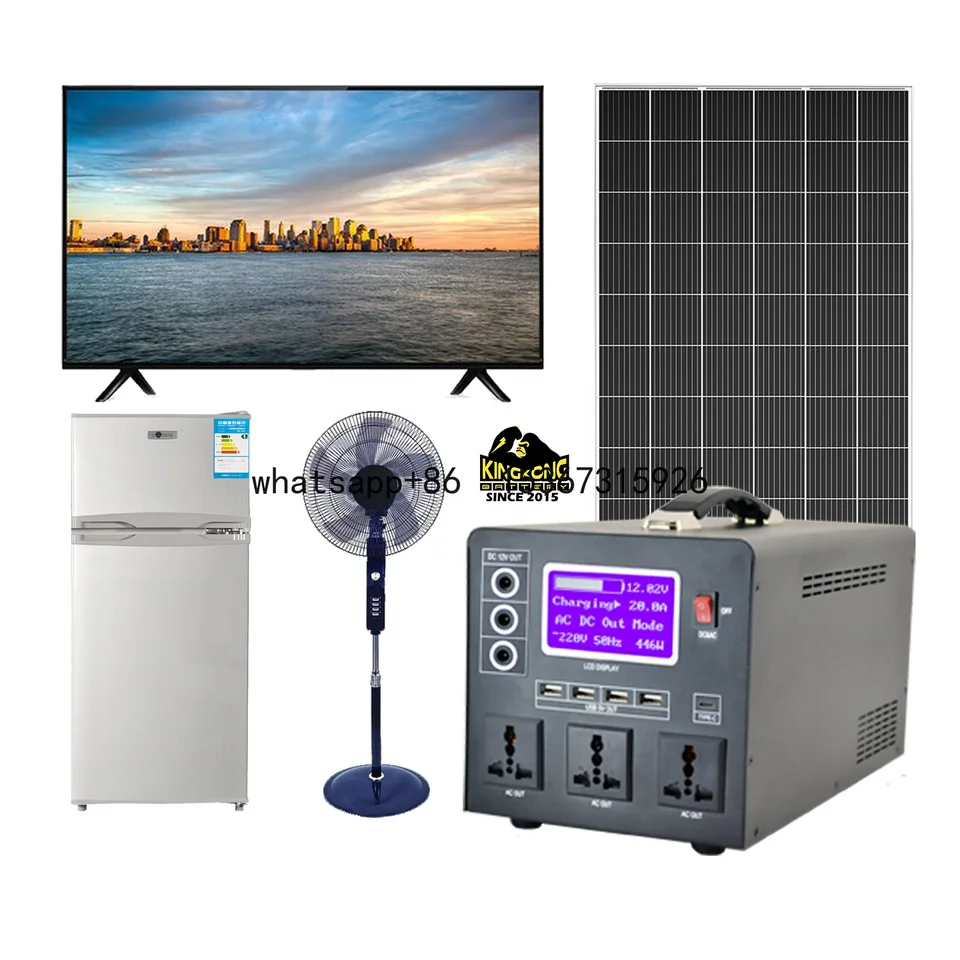 OEM osvetlenie Solárna energia Systém 500 W 1KW lítium batérie prenosný generátor solárneho energetického systému pre TV a svetlá pre dom