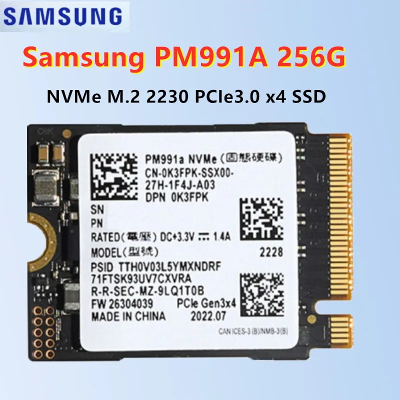 OEM Samsung M.2 2230 SSD PM991A 256GB PCIe 3.0x4 NVME & PM991 128GB a PM9B1 128GB 256G & BM9C1 512GB PCIE4.0/WD SN740 1TB 1TB