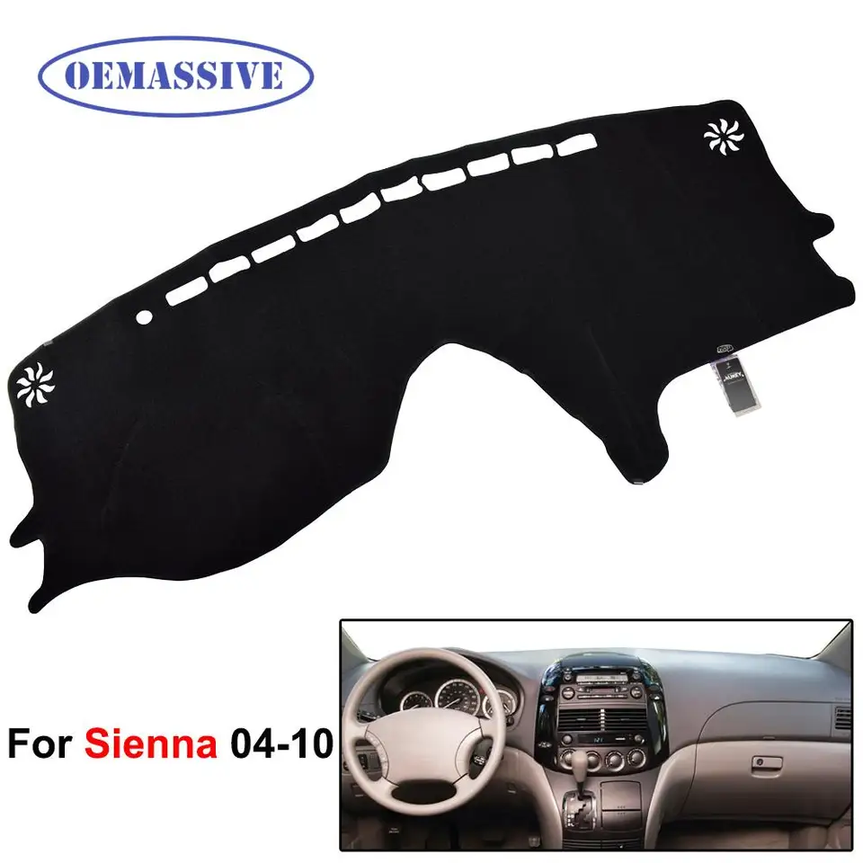 Oemassive Fit for Toyota Sienna 2004 2005 2006 2007 Dashmat Dash Dash Dashboard Cover Dashboard Pad Sun Shade Dash Cover Cover Carpet