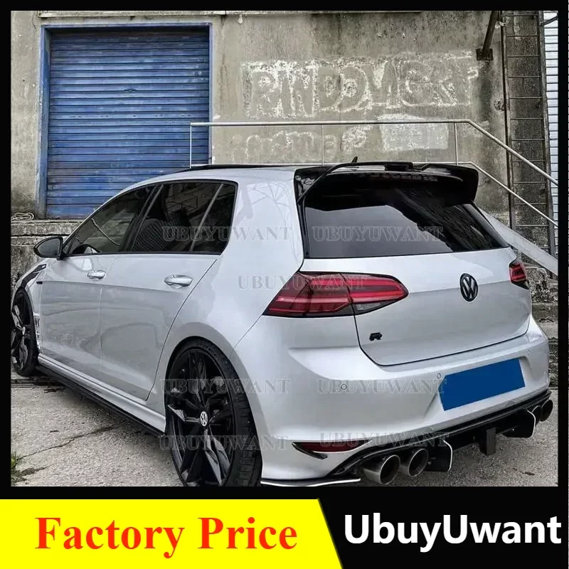 Oettingerový lesk Čierny spojler zadnej strechy zadného kmeňa Difuser Tail Wing for VW Golf 7 7,5 Mk7 7.5 GTI GTD R GTE 2013-2019