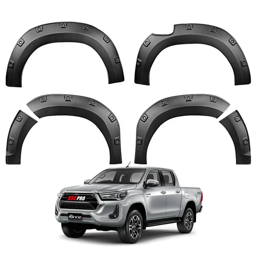Off Road Matt čierna skrutka na blatníkovom Flares Wheel Arch for Toyotas Hilux Revo Recco