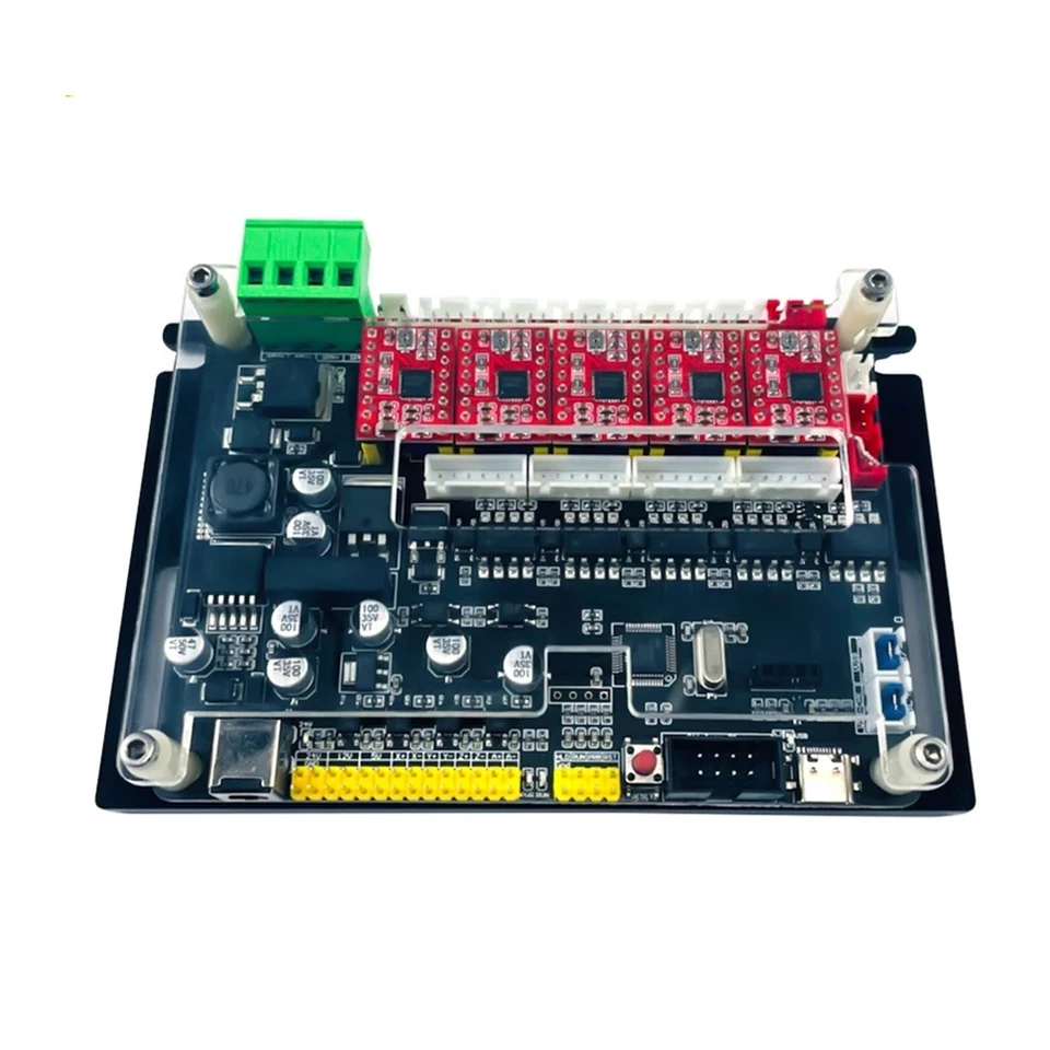 Offline ovládač 32-bit 4 ovládacia doska osi, riadenie GRBL, optická väzba, s vretenom 300 W/500W pre CNC rytie