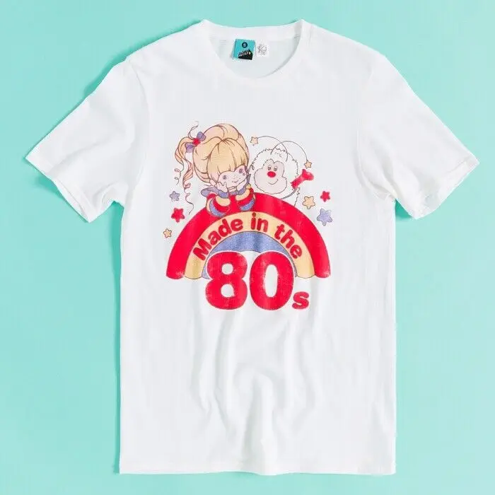 Oficiálna dúha Brite vyrobená v bielom tričku 80. rokov: S, M, L, XL, XXL, 3XL