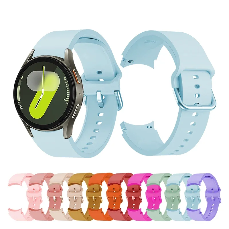 Oficiálna farebná skupina pre Samsung Galaxy Watch 7 44 mm 40 mm Silikone Sport Band pre Galaxy Watch 4 5 6 Fe 40mm Purple Watchstrap
