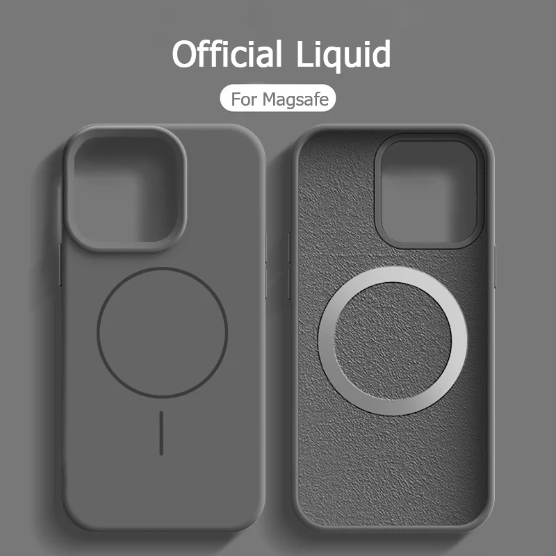 Oficiálny kvapalný silikónový bezdrôtový náboj Magnetické pre prípady Magsafe pre iPhone 16 Plus 15 1413 12 Pro Max
