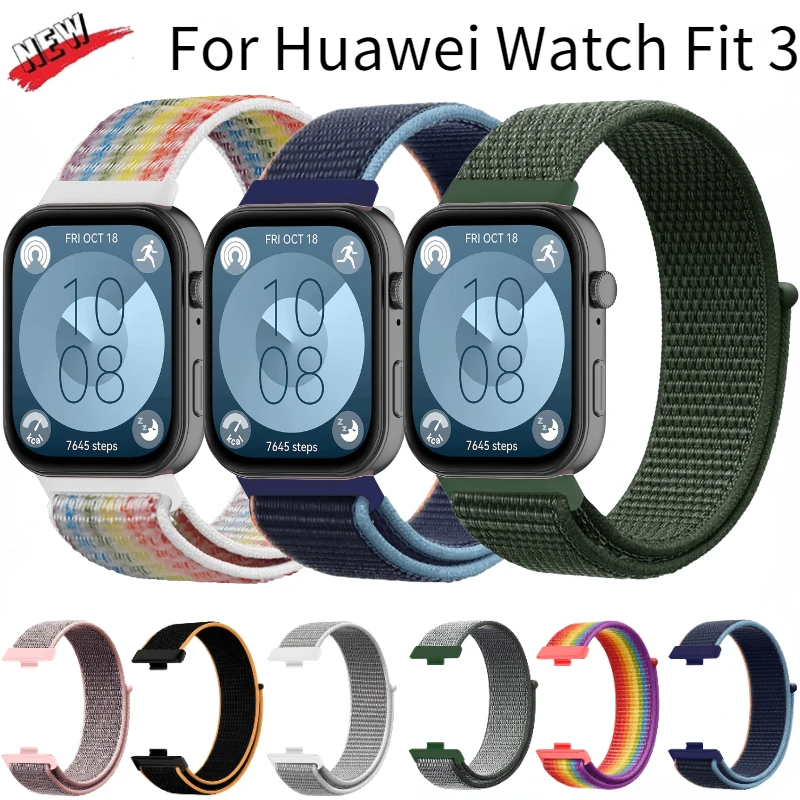 Oficiálny nylonový remienok pre Huawei Watch Fit 3 Smartwatch Sports Correa pre Huawei Watch Fit Fit 3 Band Woven Bracelet Príslušenstvo