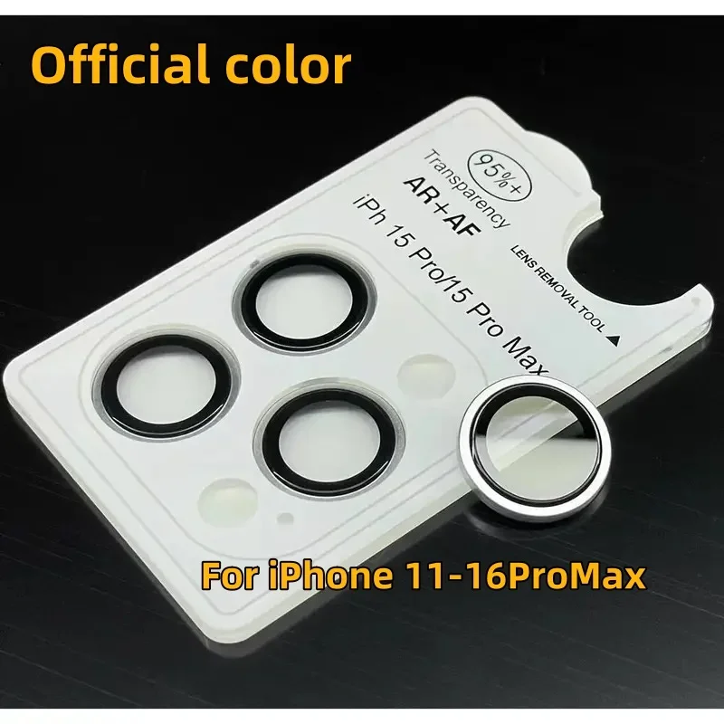 Oficiálny ochranca šošoviek s farebnou kamerou pre iPhone 16 15 14 Pro Max Plus 11 12 13 Mini Temperované sklo
