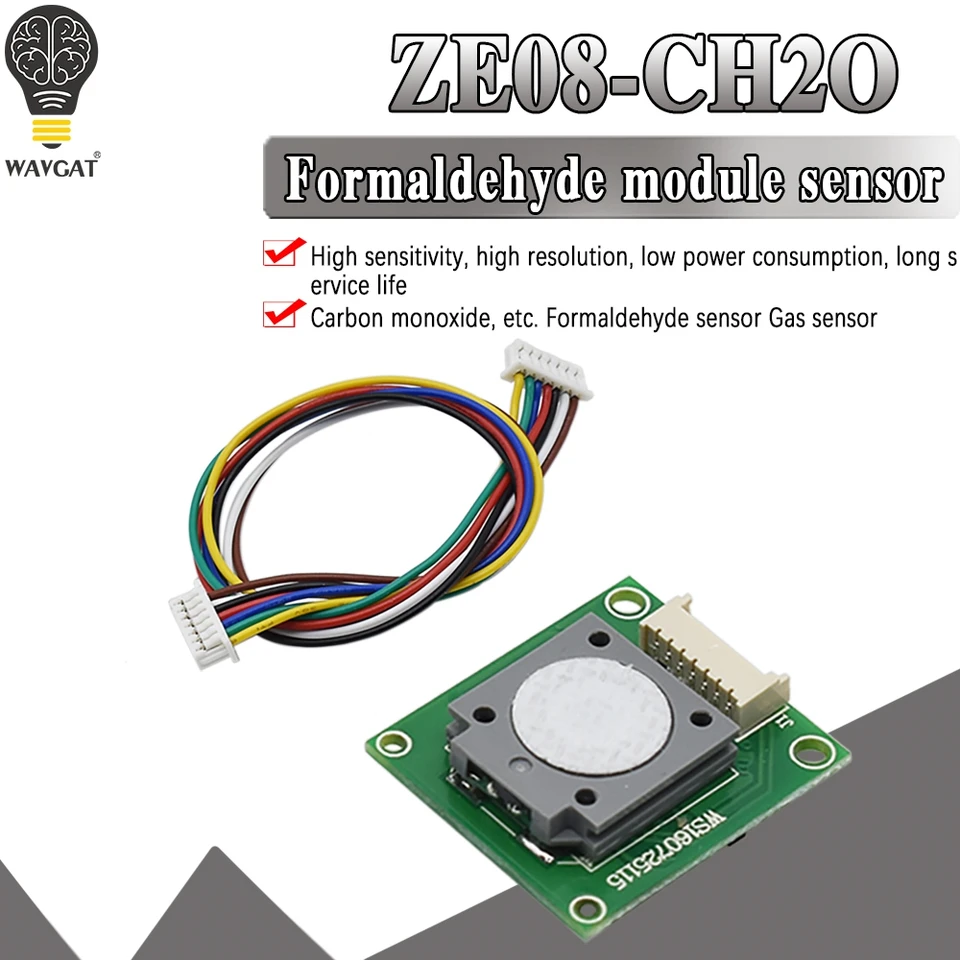 Oficiálny ZE08-CH2O Bežný typ modulu modulu elektrochemického senzorového modulu formaldehyd domáca dekorácia ZE08-CH20