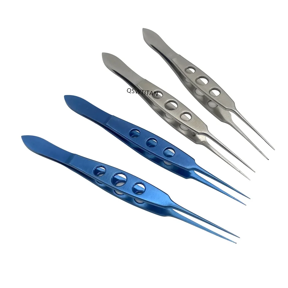 Oftalmické zubné silové/zubné kliešte rovné mikroweezéry 108 mm mikroskopické chirurgické prístroje