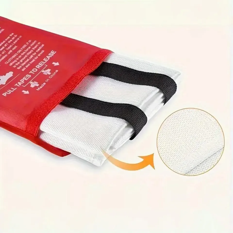 Oheň prikrývka sklo vlákniny Fiber Núdzová prikrývka Potlačenie prikrývku na plemenný spomalený pokrývka Núdzové prežitie Bezpečnostný kryt