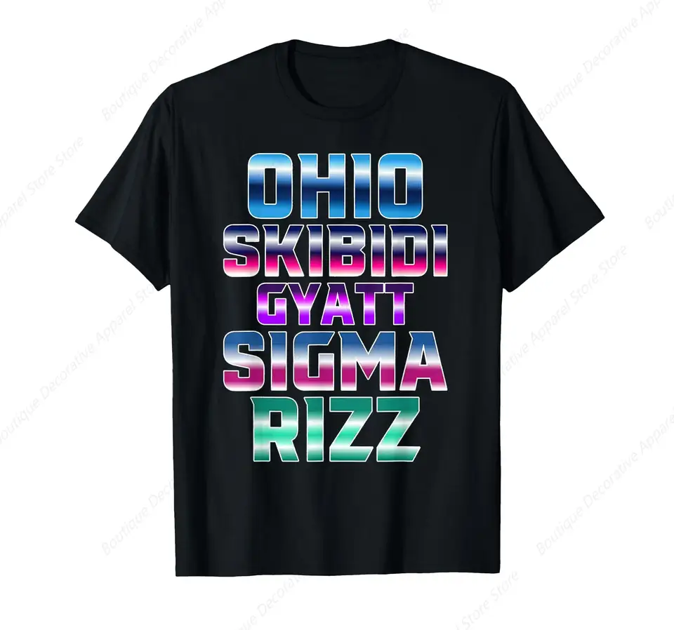 Ohio Skibidi Gyatt Sigma Rizz Funny Rizzler Tee toaleta meme tričko