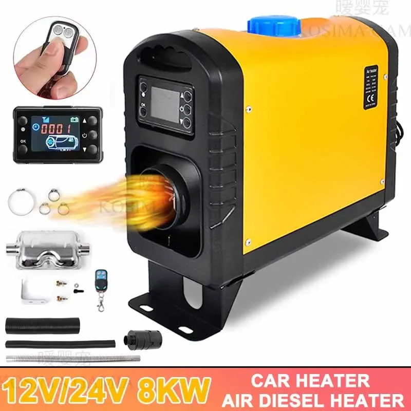 Ohrievač na dieselové ohrievacie vozidlá Webasto 12 V/24 V 8 kW suchý s nízkym hlukom Parkovacie tepelné nafty nafta autonómne pomocné vykurovanie paliva ovládané palivom