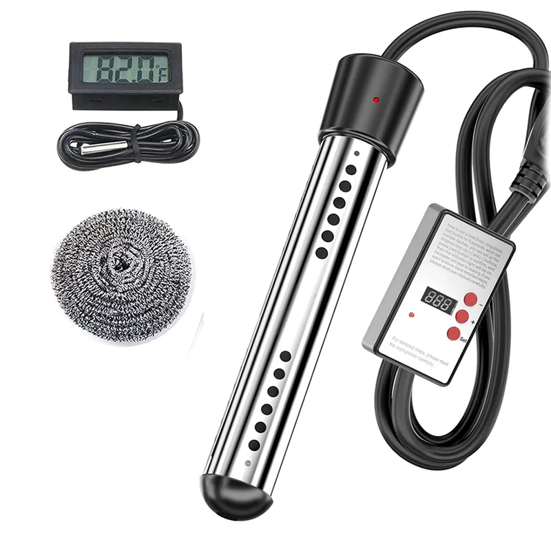 Ohrievač s ponorením 2500 W, automatický časovač ohrievača bazénov, ohrievač ponorenia bazénového vykurovania, ideálny pre domácu cestovnú zástrčku EÚ