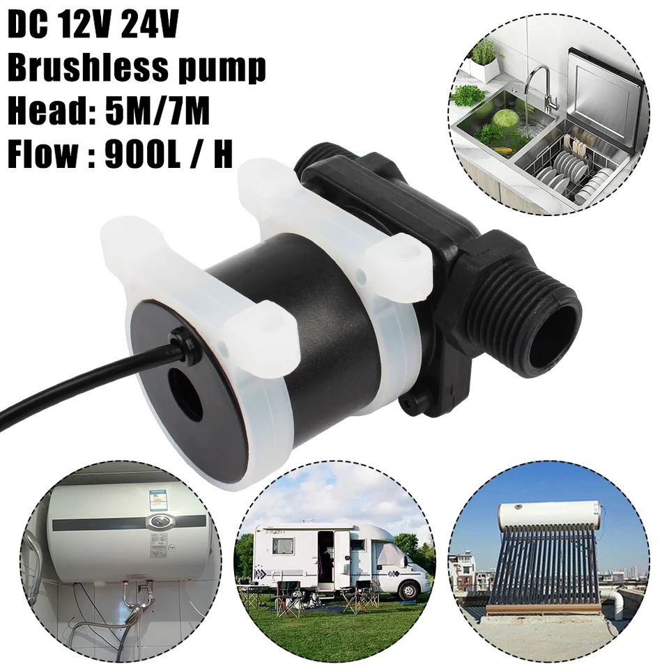 Ohrievač vody Sprchové podlahové vykurovanie posilňovacie čerpadlo DC 12V 24 V Brushless Solárny motor Vodné čerpadlo Mikro ponorné vodné čerpadlo