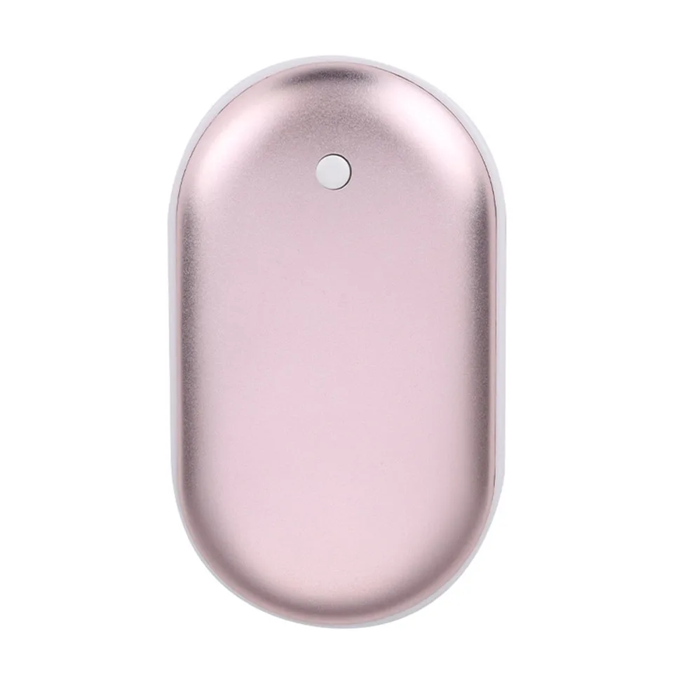 Ohrievače ruky 2 v-1 USB Nabíjateľné 5 000 mAh Power Bank Mini Handarmer 3 úrovne Dvojité bočné kúrenie Zimný darček pre mužov/ženy