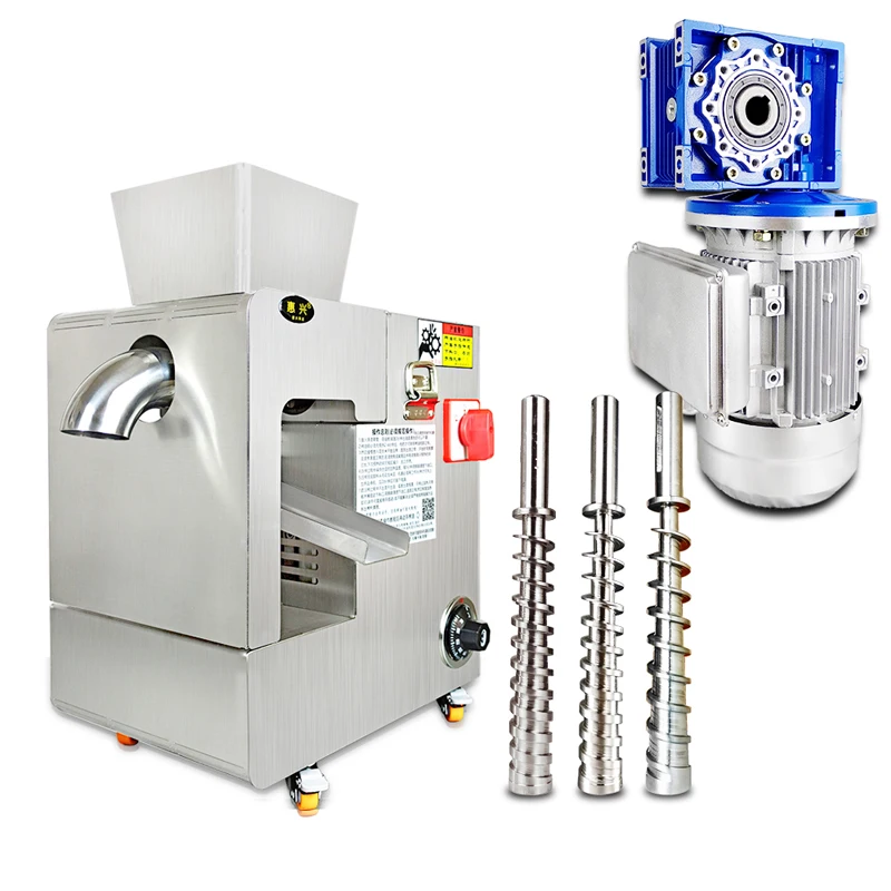 Oil Press stroj z nehrdzavejúcej ocele Komercia 1500W Health Home Sunflower Arašid extraktor sójový výtok