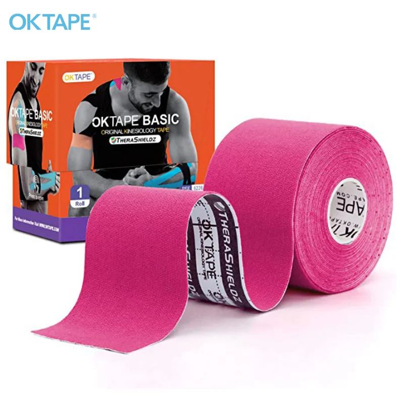 OK TAPE 5CMX5M KINESIOLÓGIA TAPA 1 ROLL BASIC ORIGINÁLNA BATTON ELASTICKÁ ATLETICKÁ TAPE LAREX LAREX ZADARMO ROLL ROLL FITNESS RELECE ZLOŽENIE