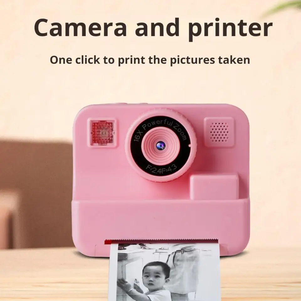 Okamžitý prenosný fotoaparát s veľkou obrazovkou 40MP Clarity Compakt Prenosný multifunkčný detský fotoaparát s farebnými perami set