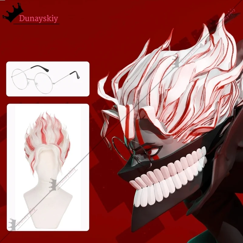 Okarun okult Kun Cospaly Parochňa červené krátke vlasy +čierne zarámované okuliare anime dandadánové okuliare okarun ken takakura momo ayase