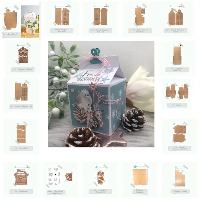 Okenné kovové rezné domy pozadie mesto Lucky Box Garden Bear zomrie