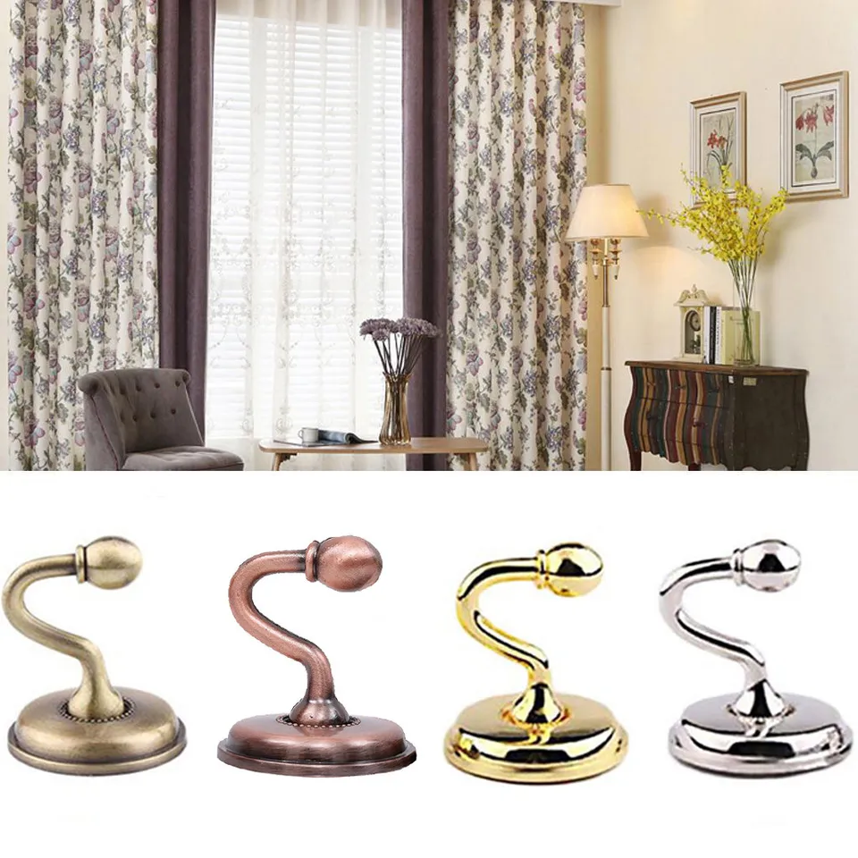 Okenné kravaty Hanger Holdback curtain stena Zadná kovová záclona Háčiky držiak Háčiky 2x upratovanie a držiak uteráka pre stenu kúpeľne