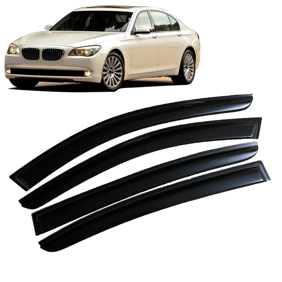 Okenný priezor pre BMW 7 Series F02 2009 2010 2010 2012 2013 2014 2015 Dlhé koliesko Weathershied Dverne Visor Wind Sun Rain Guards