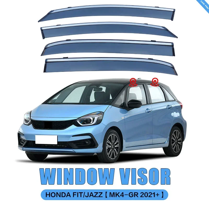 Okenný priezor pre Honda Fit Jazz MK4 GR 2021-2022 Hatchback Ventvisor DEFLECTOROVANIE Visk