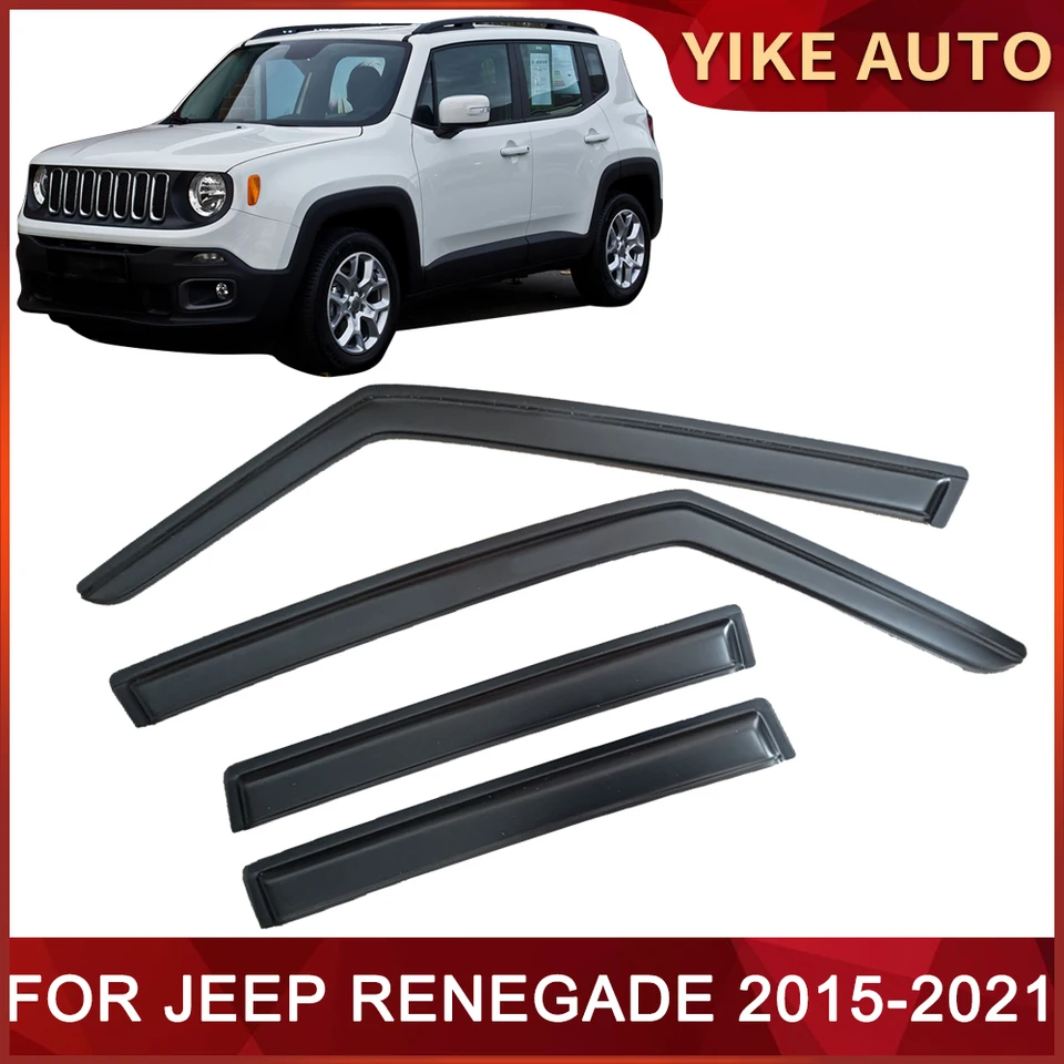 Okenný priezor pre Jeep Renegade BU 2015-2023 Weathershied Dverne Visor Vietor Sun Rain Guard