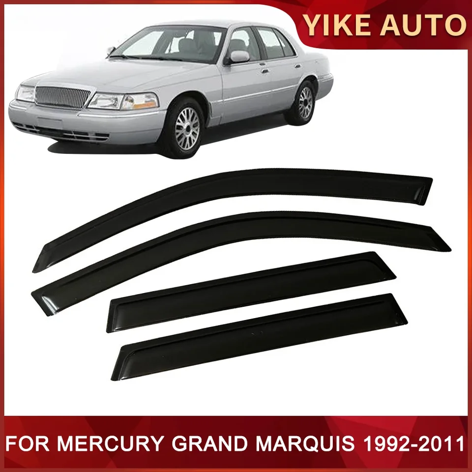 Okenný priezor pre Mercury Grand Marquis 1992-2011 Weathershied Dverne Visor Vietor Sun Rain Guard
