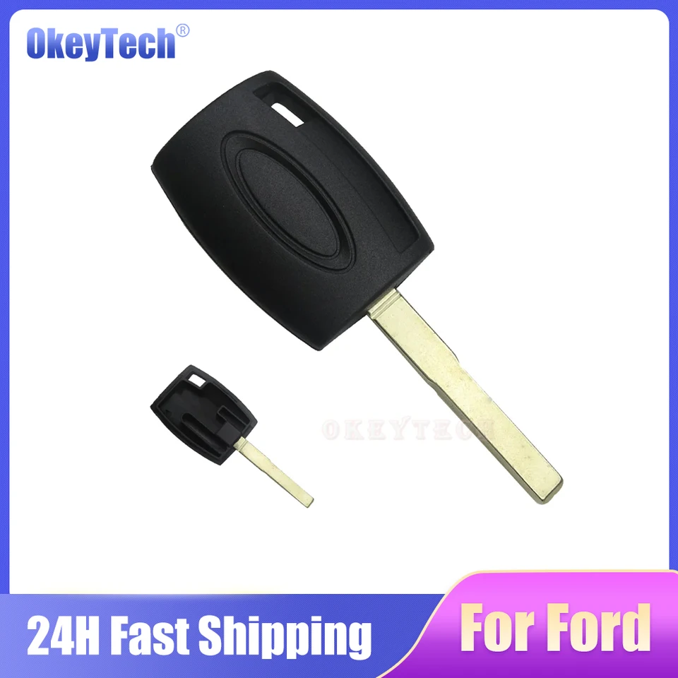OkeyTech Transponder Key Case Shell pre Ford Fiesta Mondeo Focus C-Max S-Max Galaxy Kuga Hu101 Auto príslušenstva