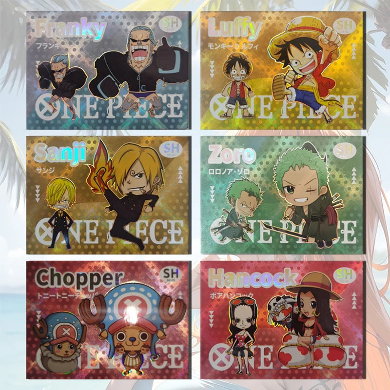 Okka One Piece SH Card Monkey D. Luffy Roronoa Zoro Boa Hancock Usopp Tony Tony Chopper Boy Toy Collection Collection Birthday Gifts