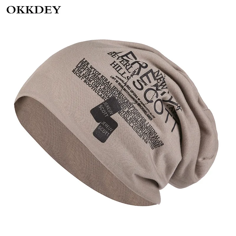 Okkdey klobúky pre ženy Skullcap Men Beanie Hat Unisex Warm Dámske jesenné zimné čiapky vonkajšie módne hip-hop čiapky pre mužov