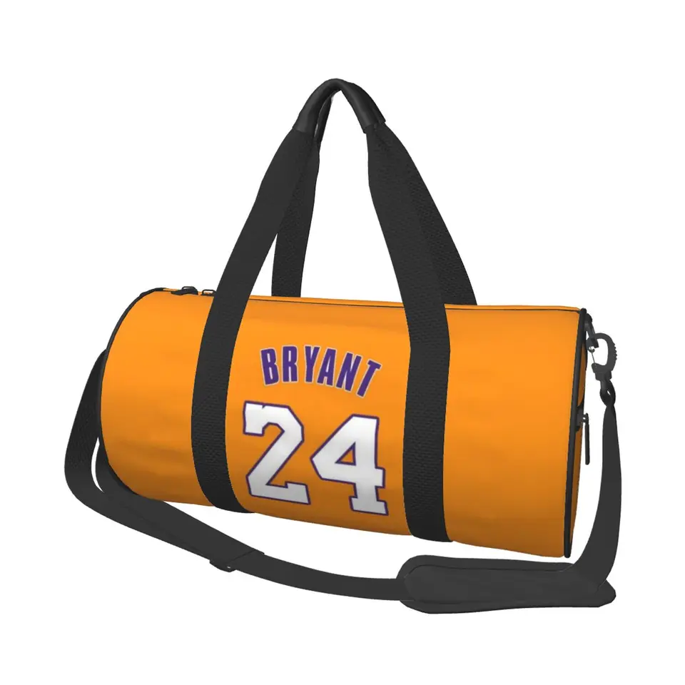 Okolo veľkej kapacity cestovné vrecko Duffel, K-Kobe Bryant 24 Orange Basketball Ruckster Cestovecký taška, ľahká taška na batožinu