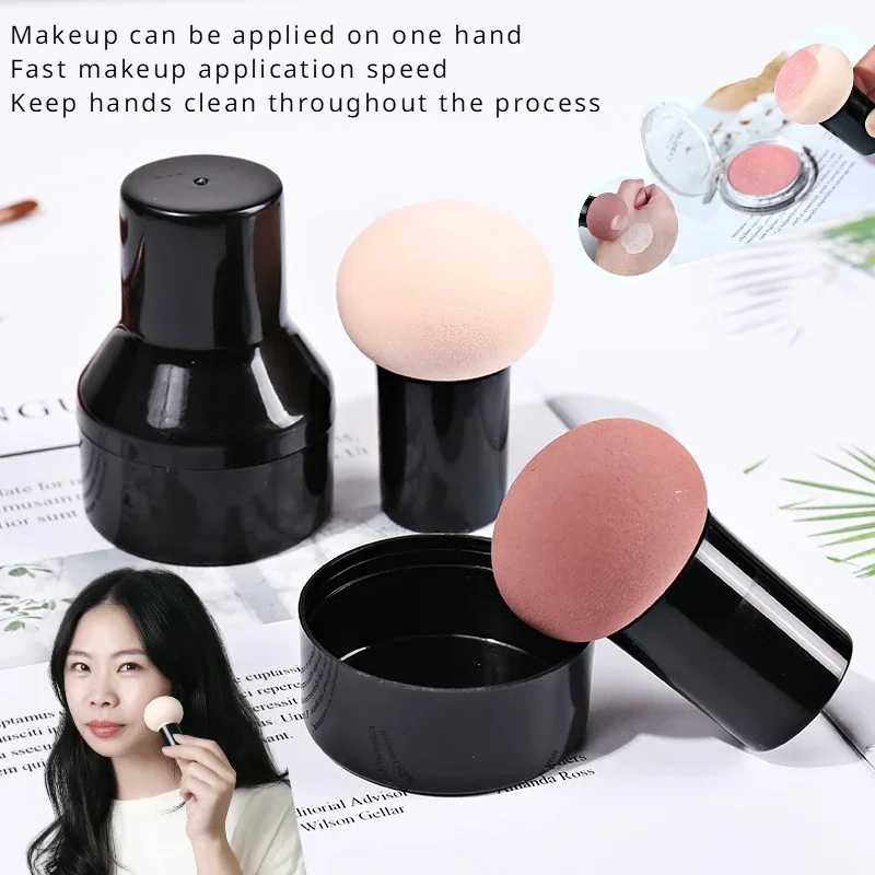 Okrúhla hlava malá huba hlava Puff špongia kozmetický makeup
