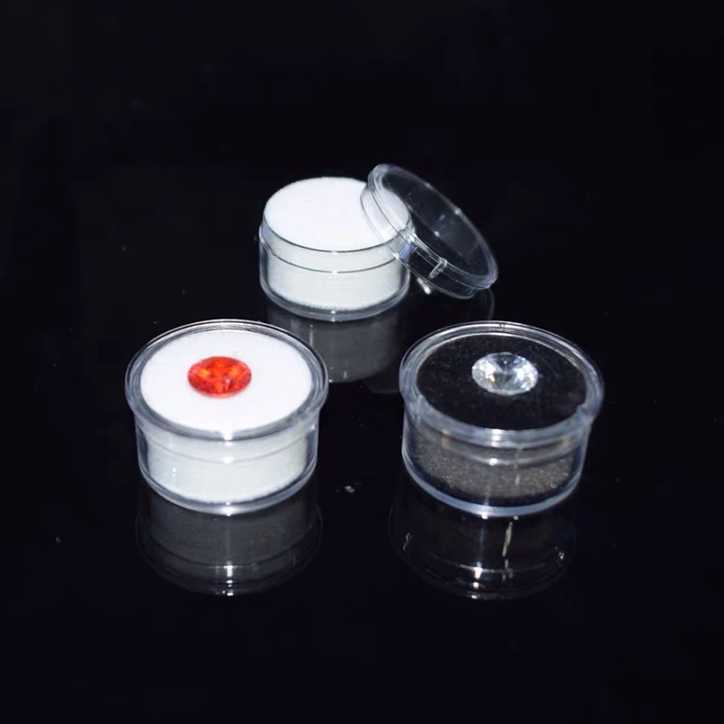 Okrúhle drahokamy balenie krabičky na šperky organizátor Gemstone Držiteľ šperkov pre diamantové prstene korálky