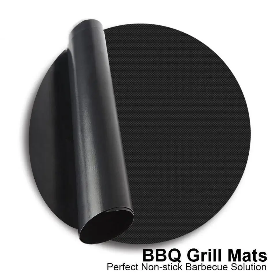 Okrúhle nelepivé tepelne odolné voči tepelne grilovaným grilom Rat Opätovne použiteľné okrúhle panvicu rohož gril gril grill rohožku dia 24 cm kuchyn