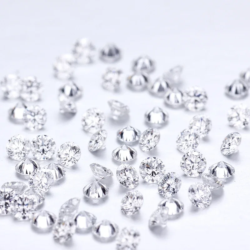 Okrúhly brilantný strih Moissanit Gemstone 0,8-2,9 mm malá veľkosť def farby VVS Clarity Moissanites Loose Stone