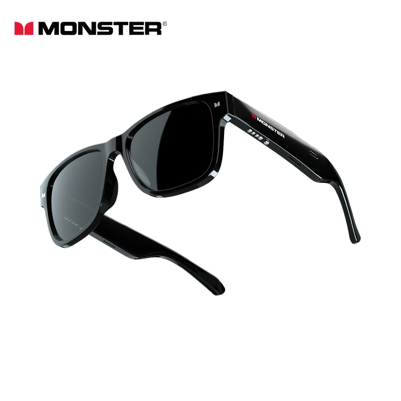 Okuliare Monster S01 Hladina Headset Wireless Bluetooth 5.0 Slnečné okuliare vonkajšie športové slúchadlá volajúce hudobné okuliare Priehľadné objektív