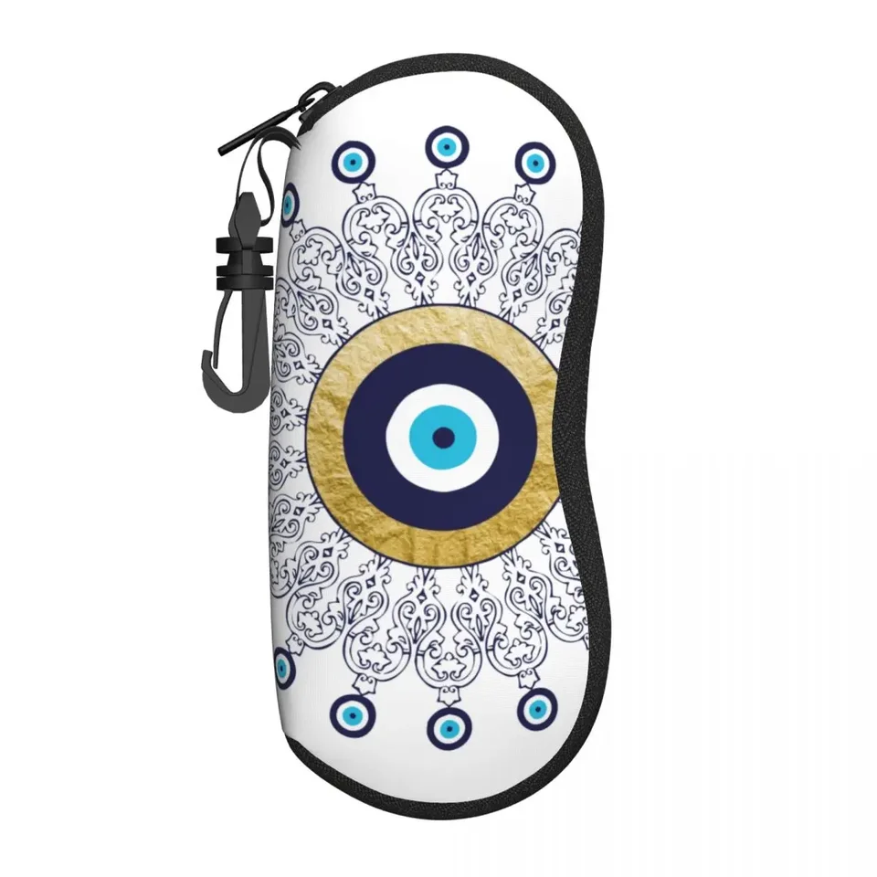 Okuliare nazar zlo zlo okuliare mandala puzdro unisex šťastné kúzla grécke amuletové slnečné okuliare úložný box proti tlaku okuliare na okuliare
