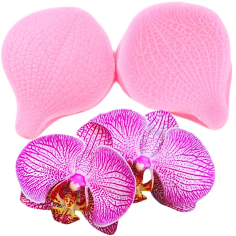 Okvetné lístky phalaenopsis silikónové formy orchidey kvetinové košíčky vrchný koláč Fondant tortu zdobenie náradie Candy Polymér Clay Chocolate Forss