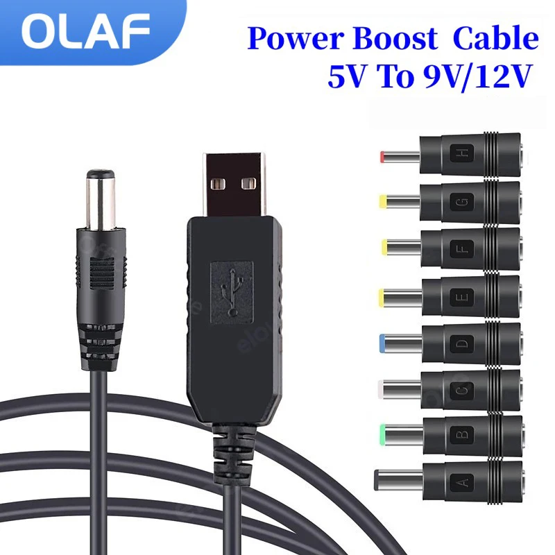 OLAF WIFI na konektor kábla Powerbank USB DC 5V až 9V/12V Kábel Zosilňovač KONVERTER SPEKTUM PRE SPOLOČNOSTI VEĽKÝCH VENTRICKÝCH ROMTEROVÝCH