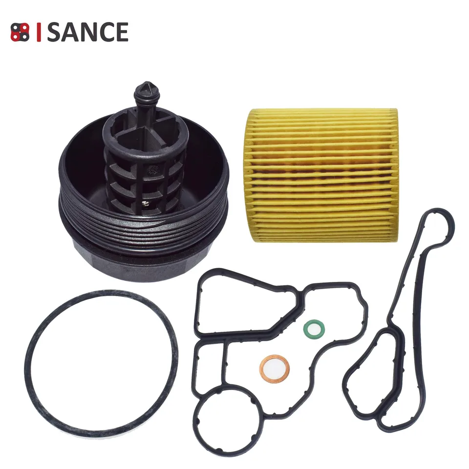 Olejový filter + puzdro + tesnenie + tesnenie chladiča oleja pre BMW E60 E61 E71 E82 E88 E90 F01 F02 F10 11427566327 11427537293 11427541827