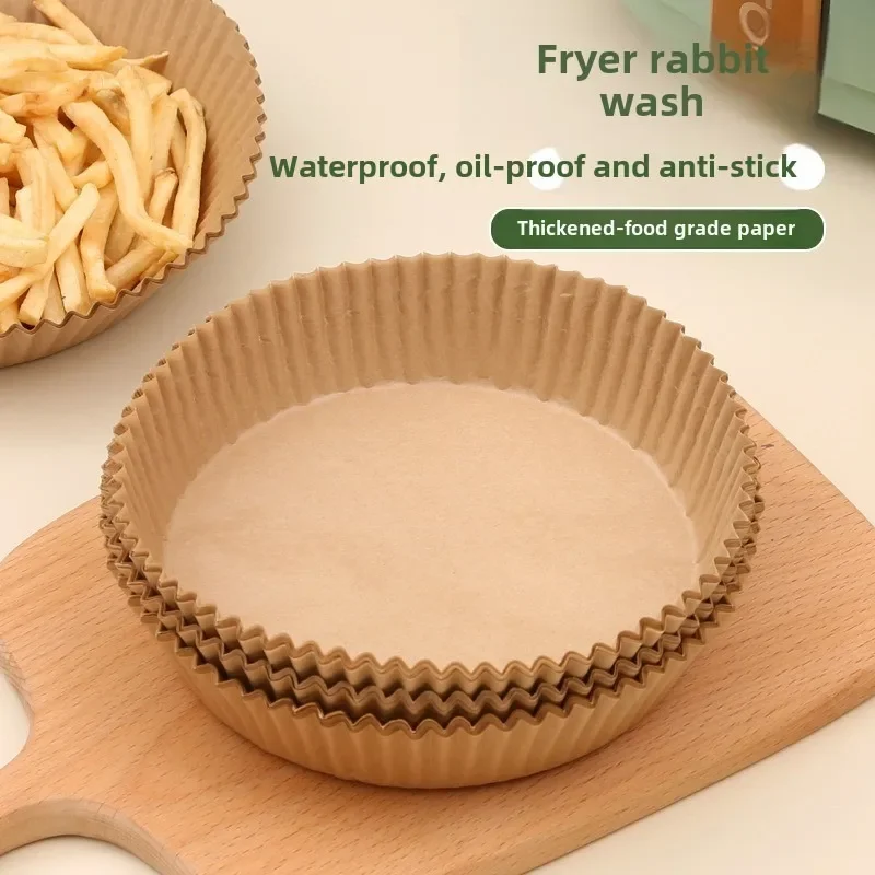 Olejový prsteň štvorcový jednorazový drevený pergamen Perchment pečenie Nepríjemný parník vzduchový fritéza príslušenstvo košíčky papierové šálky kuchyne