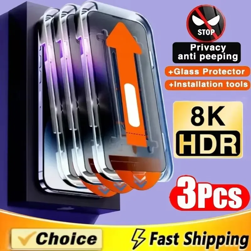 Oleofóbny povlak prachu bezplatný inštalácia ochrany súkromia pre chránič iPhone 13 11 12 14 15 16 Pro Max xs x xr 14 15 plus sklo